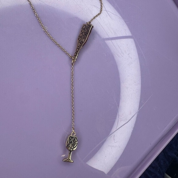 NWT Betsey Johnson Red Wine Y-Necklace - Picture 9 of 11